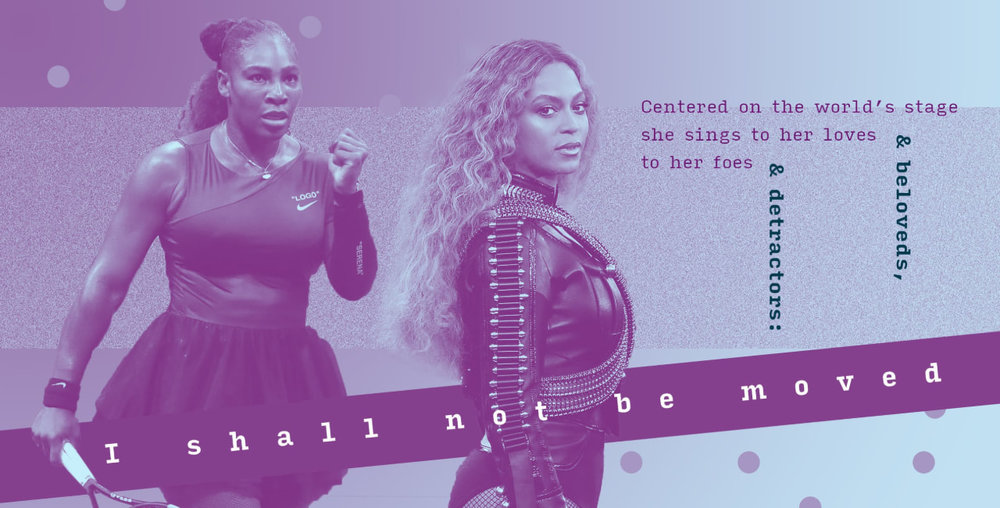 Image collage with Beyoncé and Serena Williams.